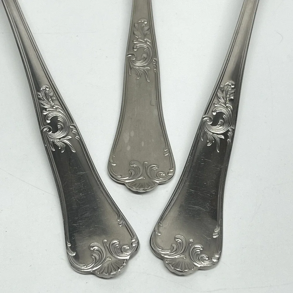 Hercules Inox Platinox Serving Set 18/8 Stainless Flatware Classique Pattern Vtg